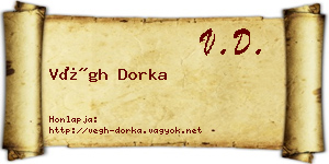 Végh Dorka névjegykártya