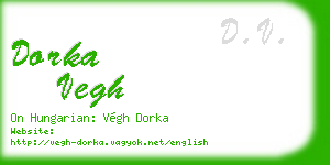 dorka vegh business card