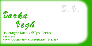 dorka vegh business card